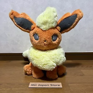 Pokemon Center Original Flareon Fluffy hugging plush Doll toy 39cm Big stuffed - Picture 1 of 5