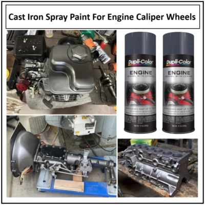 Pintura en aerosol de hierro fundido de alta resistencia al calor para ruedas de pinza de motor de cubierta de válvula Foto 1 de 4