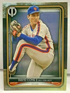 David Cone 2020 Topps Tribute #7 - Oversized 5x7 GOLD Parallel #d 7/10 - NY METS
