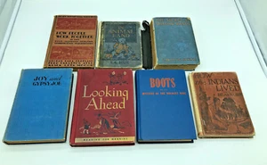 Lot 7 VTG Children's Hardcover Books Boots Joy Gypsy Looking Ahead 1920's-1950's - Picture 1 of 19