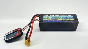 Lectron Pro 5200Mah 50C 14.8V 4S Custodia Rigida Lipo (Leggi Annuncio!) #7319 - Foto 1 di 8