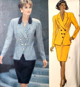 UC Butterick 5702 Easy Sew Pattern Business Suit Blazer Jacket Rock Size 12-16 - Bild 1 von 5