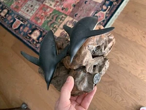 VINTAGE PRETTY JOHN PERRY SWIMMING PENGUINS STATUE/FIGURE WITH FREE SHIPPING - Imagen 1 de 6
