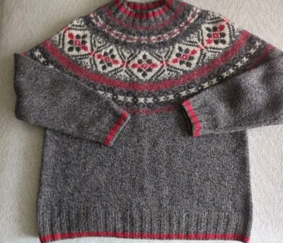 Vintage Eddie Bauer Legend Women's Wool Sweater Geometric Crewneck Size S - Image 1 of 4