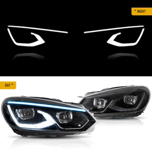 VLAND LED Projector Headlights For Volkswagen Golf6 MK6 2010-2014 w/Animation - Picture 1 of 16