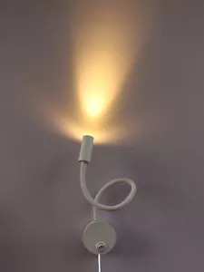 3W LED Wall Picture Light Button Plug-in Lamp Fixture Flexible Arm Adjustable - Picture 1 of 10
