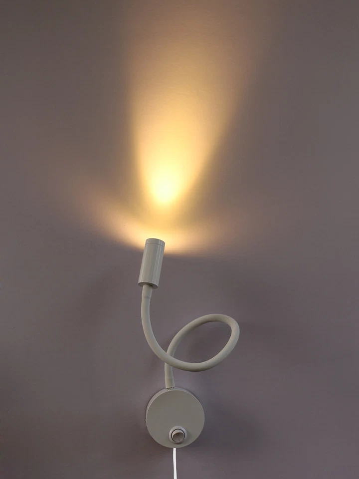 3W LED Wall Sconce Light ON/OFF Button Plug Lamp Fixture Cabinet Spotlight