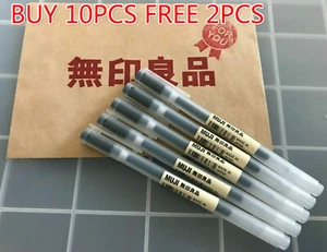 10pcs MUJI MoMA 0.5mm black Gel Ink Ball Point Pen Japan School Office Ballpoint - Foto 1 di 4