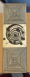 art drawing/painting- spiral & squares optical illusion - Picture 1 of 3