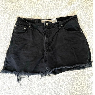 Levi’s 550 Black Cutoff Denim Shorts Women’s 10L - Image 1 of 4