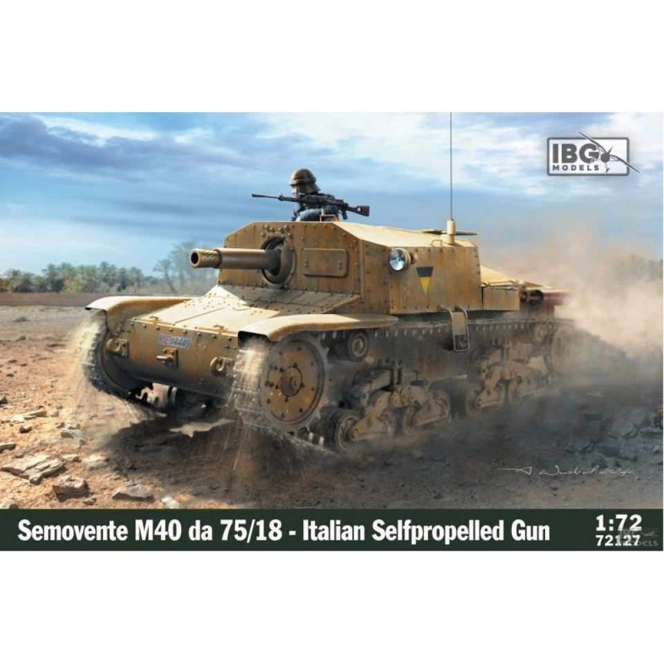 IBG MODELS 72127   Semovente M40 da 75/18 - Italian SPG  1/72 - Immagine 1 di 1