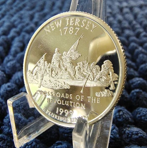 1999-S Proof (.900) Silver Washington - New Jersey - Statehood Quarter - BU - Picture 1 of 8