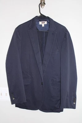 ABRIGO DEPORTIVO DE ALGODÓN JOSEPH ABBOUD AZUL MARINO talla GRANDE traje ligero chaqueta 42R Foto 1 de 4