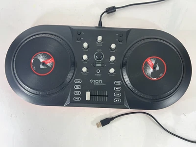 Ion Discover DJ Computer System Dual Turntable USB Controller for Mac PC Working - Image 1 of 4