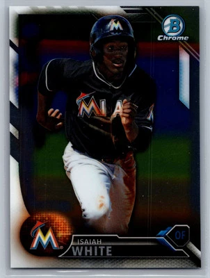 2016 Bowman Chrome #BCP203 Isaiah White Prospects Black & Gold *MI - Image 1 of 2