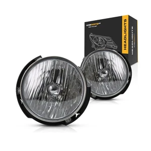 For Jeep Wrangler Headlight 2007-2017 Pair Driver & Passenger Side w/ Bulbs DOT - Picture 1 of 9