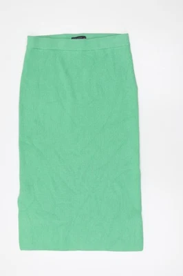 Marks and Spencer Women’s Green Rib Knit Midi Pencil Skirt Size M - Image 1 of 4