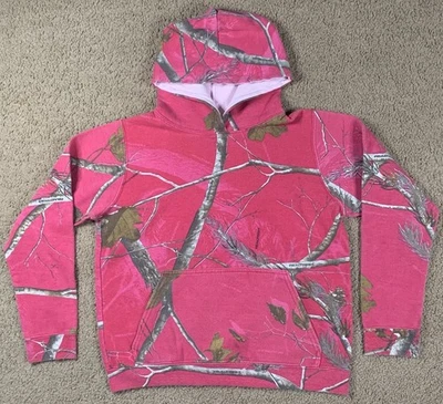 Realtree Mujer Pequeño Rosa Camuflaje Sudadera con Capucha Suéter Caza Exterior Y2K Camuflaje Foto 1 de 4