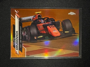 2020 Topps Chrome Formula 1 F1 #72 Felipe Drugovich Car Orange Refractor /25 - Picture 1 of 2