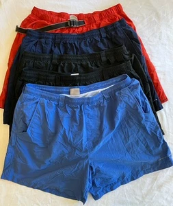 Lot 4 Columbia PFG Nylon Hiking Camping Shorts Swim Trunks Red Blue Black Sz XL - Picture 1 of 10