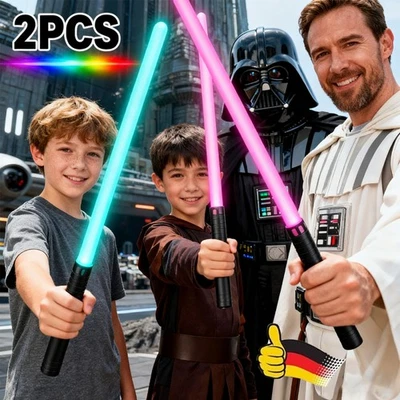 60cm Laserschwert Star Wars Lichtschwert Schwert mit Licht Sound RGB 20Farben DE - Bild 1 von 4