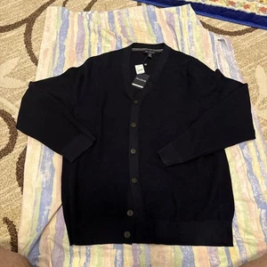 Jos A Bank Reserve 2xl Men's Thermal Buttoned Sweater Navy Blue NWT MRSP 95.00 - Picture 1 of 2