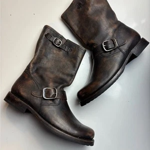Frye Veronica Short Antique Stone Washed Leather boots sz 9.5 - Picture 1 of 7