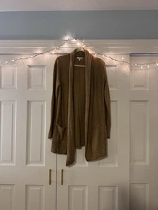 Women’s Sonoma Mustard Brown Cardigan With Pockets, Size M - Picture 1 of 3