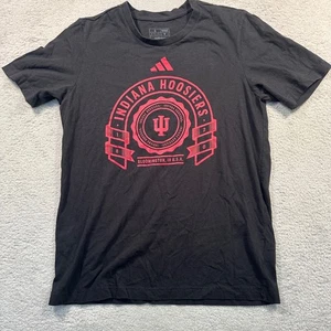 Adidas Indiana University IU Hoosiers Tee T-Shirt Mens Small Black Tee - Picture 1 of 8