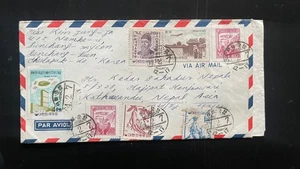 Vintage 1963 South Korea Airmail Cover to Nepal – Multi-Franked with UN 5th Anni - Picture 1 of 2