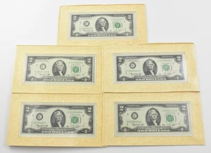 Lot (5) 1976 Unc Jefferson Coin and Currency Set FRN Bill $2 Lot Note *5226 - Picture 1 of 5