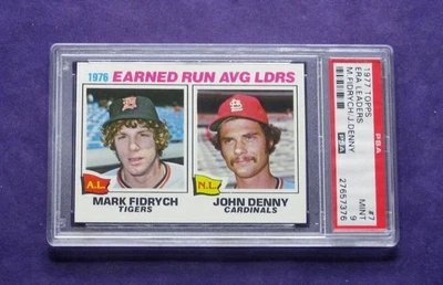 1977 Topps Earned Run Avg Leaders #7 PSA 9 (MINT)  **Mark Fidrych Rookie Year** - Image 1 of 2