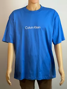 Camiseta Calvin Klein Para Hombre Calce Relajado Logotipo Estándar Cuello Redondo Mangas Cortas XL - Imagen 1 de 6