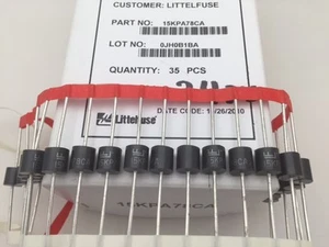 15KPA78CA Littelfuse, 15kW 78 VWM 126.1 VC 119.7 Amp, Diodo TVS, Bidireccional - Imagen 1 de 1