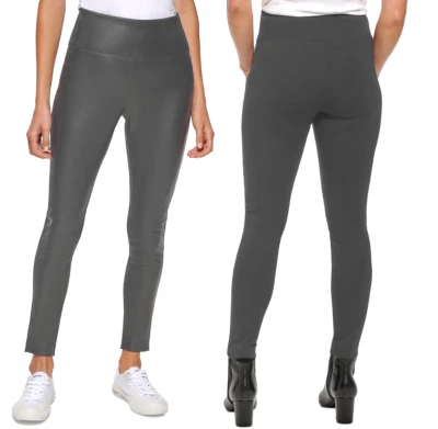 Calvin Klein Modern Essentials Imitación Cuero Tejido Elegante Leggings Gris Talla XL Foto 1 de 4
