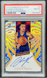D’Angelo Russell 2015-16 Panini Revolution #16 RC Rookie Auto PSA 8