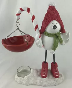 Yankee Candle Hanging Tart Warmer Snow Bird Candy Cane Snowman Retired - Picture 1 of 12