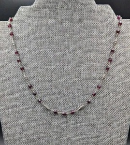 READ!!! Retired Silpada 925 Silver Faceted Garnet & Bali Beaded Necklace N1053  - Picture 1 of 14
