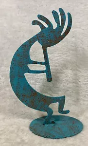 Kokopelli Sun Dancer Flute 12” Metal Art 1993 The Metal Man Table Top Sculpture - Picture 1 of 8