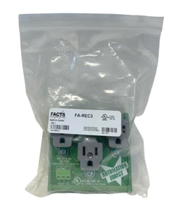 FACTS ENGINEERING FA-REC3 / FAREC3 3-PLUG OUTLET RECEPTACLE 125VAC P9210-F NSMP - Picture 1 of 4