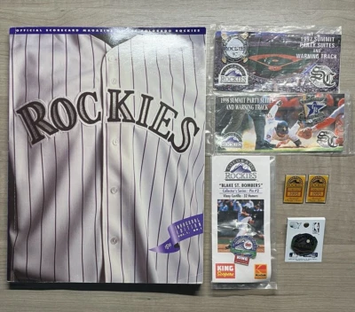 Colorado Rockies Opening Day program plus collector pins, '92-'98 Vinny Castilla - Image 1 of 4