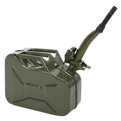 Army Green 10L 2.6 Gallon Fuel Can Backup Steel Tank Fuel Gas Gasoline Portable • 27.99$