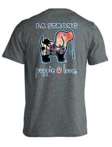 Nueva CAMISETA PUPPIE LOVE LA STRONG LA Skyline LA Fires - Imagen 1 de 2