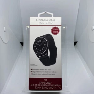 Stainless Steel Mesh Band for Samsung & Other Smartwatches with 22MM Band Width - Photo 1 sur 2