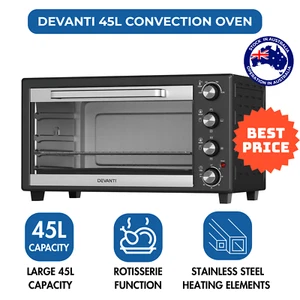 Devanti Electric Convection Oven Bake Benchtop Rotisserie Grill 45L - Picture 1 of 9