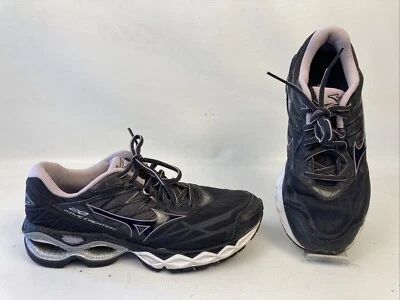 美津浓 Wave Creation 20 女式 10 鞋紫色跑步运动鞋 排球 — 第 1/4 张图片