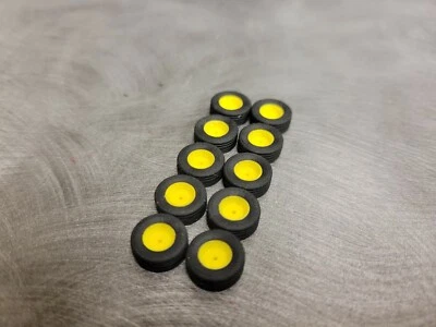 1/64 Farm custom scratch 11L-15 implement tractor tires yellow rim small(5 pair) - Image 1 of 4