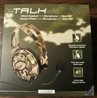 XTalk XBOX 360 Wired Solo Headset/Microphone by Dream Gear - Image 1 of 3