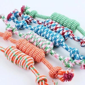 Handmade Puppy Dog Pet Toys Braided Candy Rope Durable Candy Shape Chew Knot FW - Picture 1 of 17