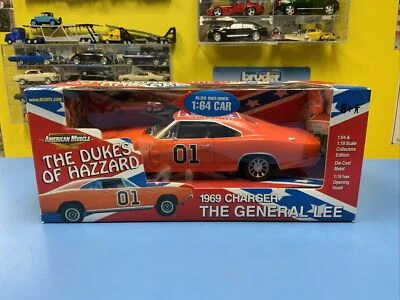 AMERICAN MUSCLE ERTL  DUKES OF HAZZARD 1969 CHARGER THE GENERAL LEE  1:18 & 1:64 - Image 1 of 4